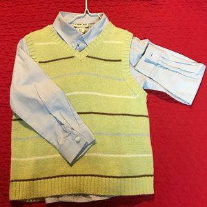 Cherokee Boy's Dress Shirt and Vest (Size 5/2 Piece)